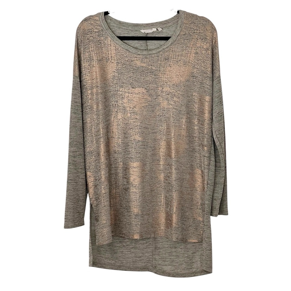 Soft Surroundings Metallic Long Sleeve Tunic Top Medium